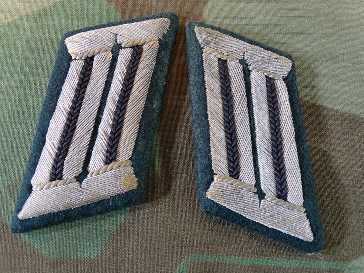Paar Kragenspiegel für Offiziere der Pioniere, Wehrmacht