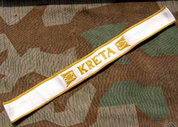 Ärmelband "Kreta" maschinengestickt, 33cm, Leicht getragen.