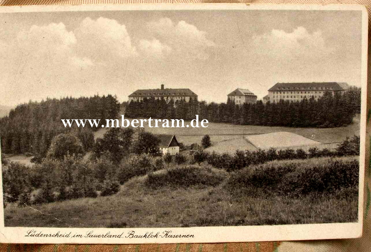 Lüdenscheid Baukloh Kasernen, gelaufen 20.09.1940