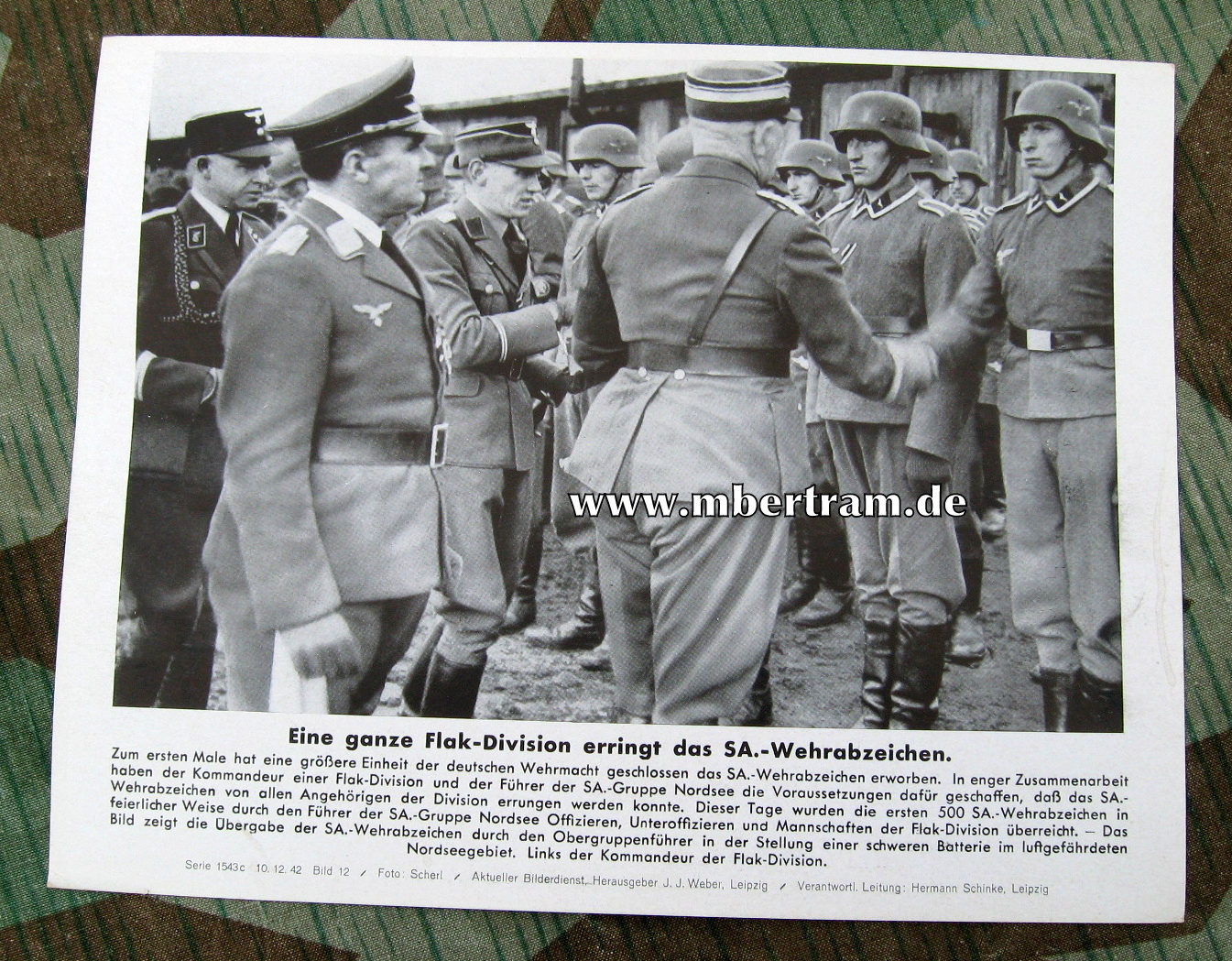 Eine ganze Flak Einheit erringt das SA Wehrabzeichen