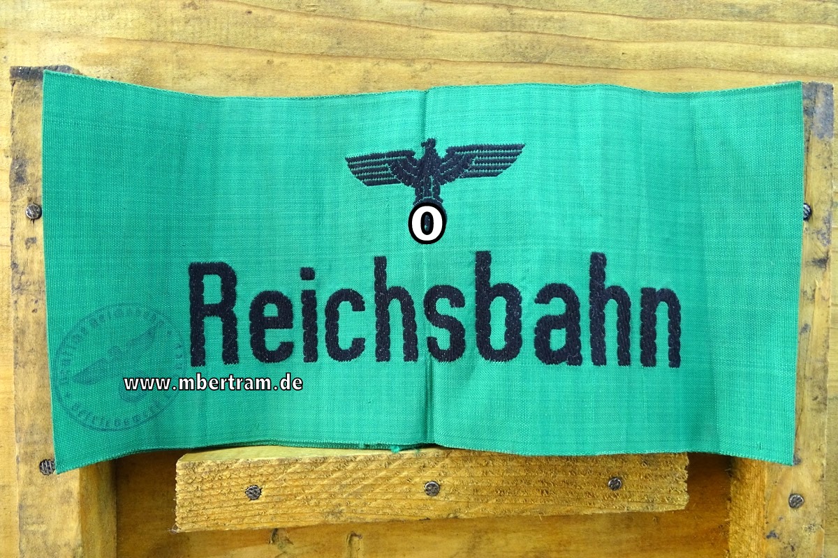 Armbinde Reichsbahn für Bahn Polizei / Bahnschutz, Selten