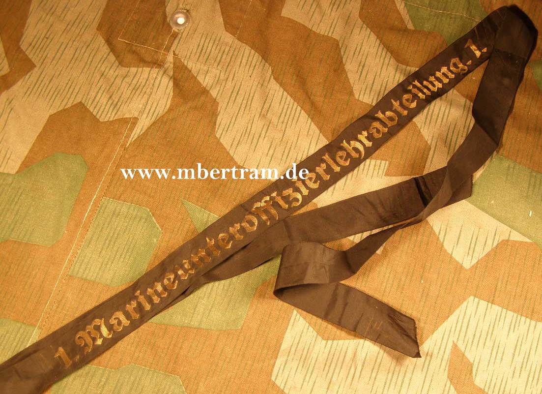 Mützenband KM "1. Marine Unteroffizierslehrabteilung 1"