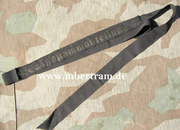 Mützenband KM  "4. Schiffsstammabteilung 4." Sehr lang mit ca. 150cm Länge