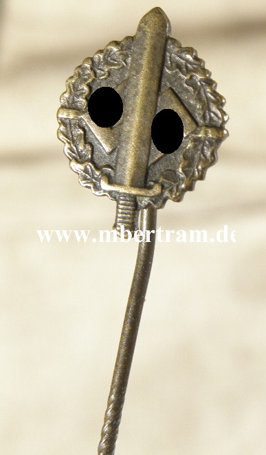 Miniatur: SA SPORTABZEICHEN BRONZE, ca. 13mm an langer Nadel, Zustand 1