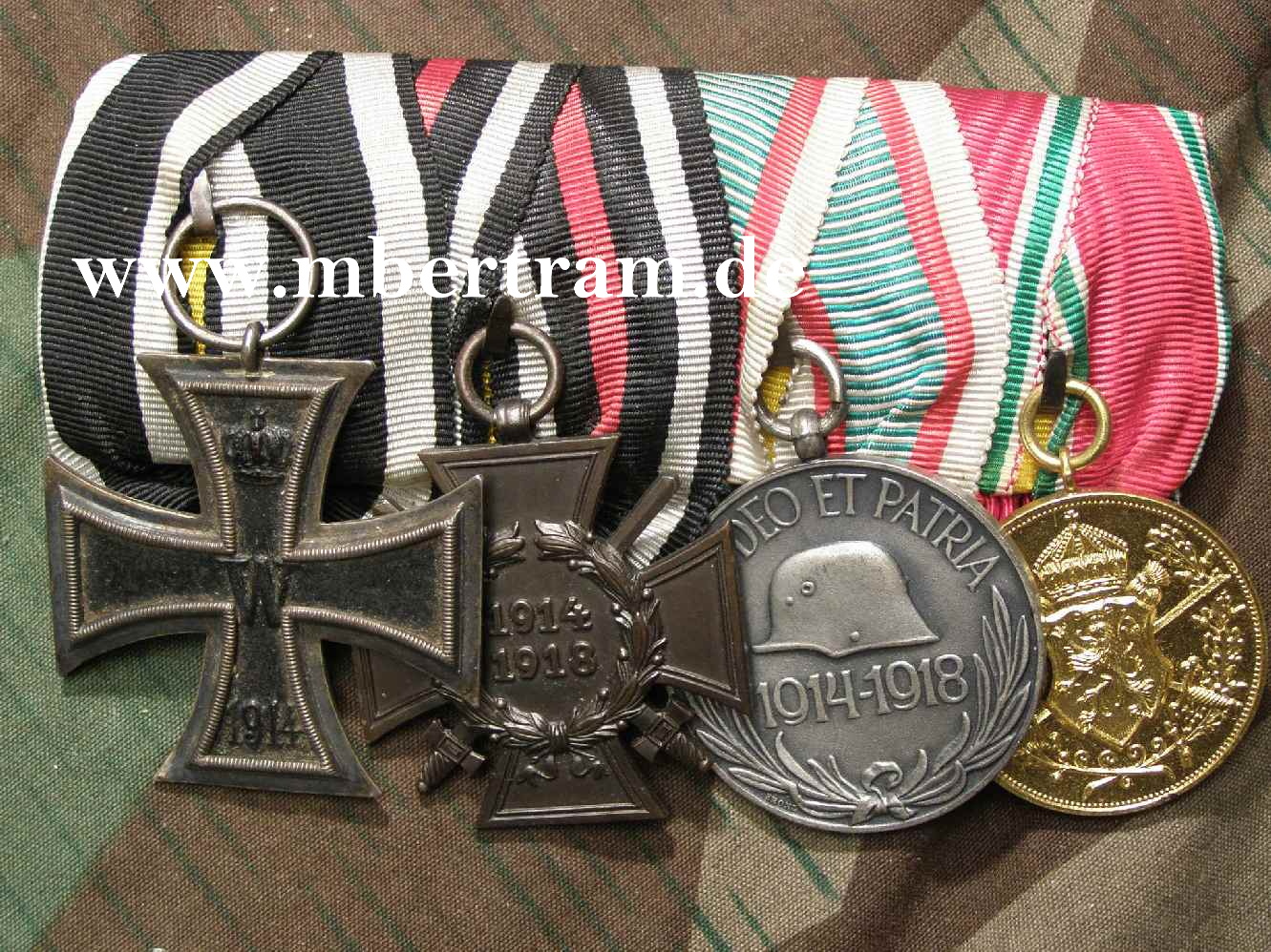 4er Ordensspange: EK2 14, Ehrenkr.f.Frontk., Öst.- Ungar.....