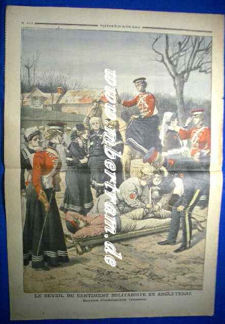 Frankreich, Zeitung " Le petit Journal" 1909, Sanitäterbild