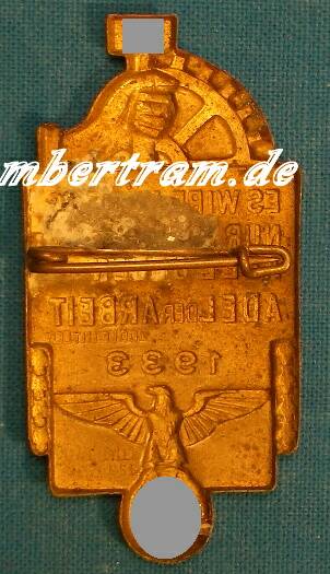 Abzeichen. Generalappell NSBO Memmingen, 21/22.Okt.1933