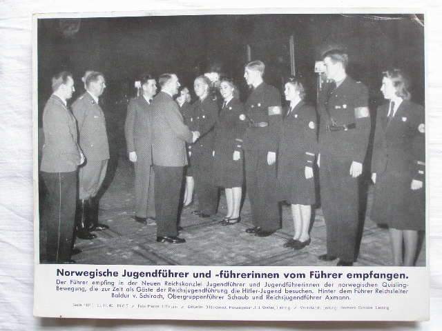 Norwegische Jugendführer werden v. Führer enmpfangen