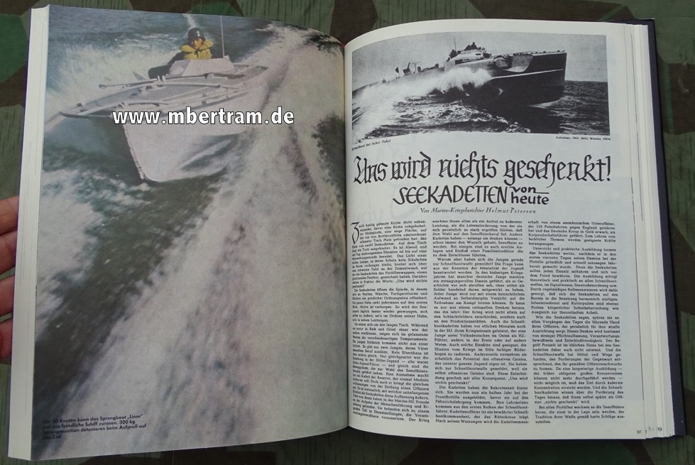 16174-22 5 Bände Die Kriegsmarine.Nachdruck d.Truppenzeitschrift d.Marine