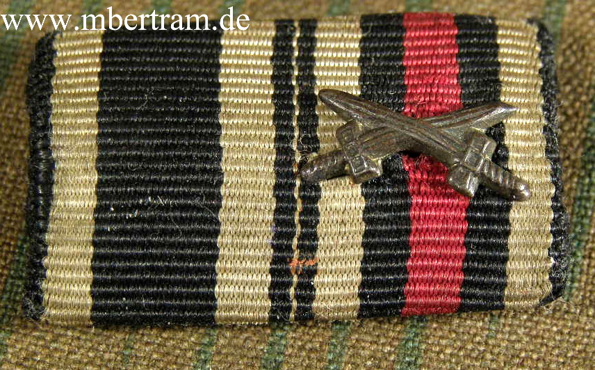 2er Bandspange: EK2 14, Ehrenkr. f. Frontkpf.