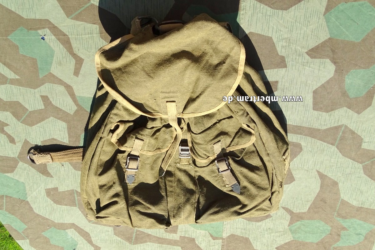 Wehrmacht / Waffen SS / Afrikakoorps Tropen Rucksack mit Webberiemung 1941