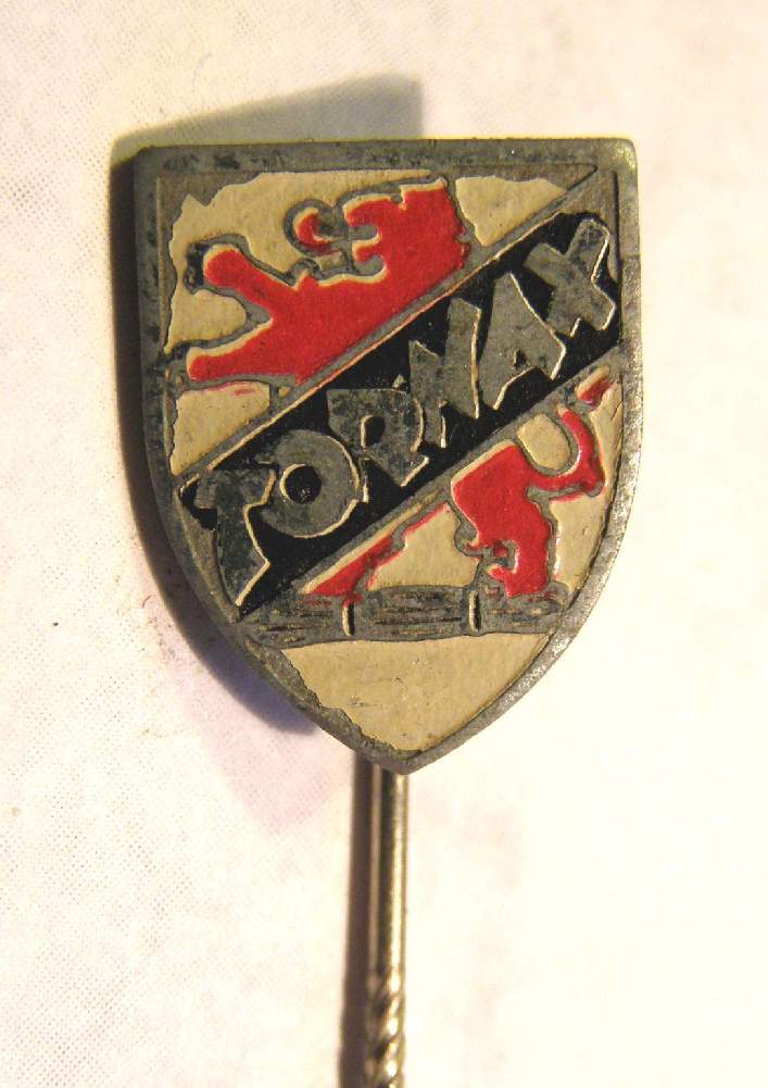 Aus Kradmeldernachlass Anstecker Motorradmarke " Tornax"