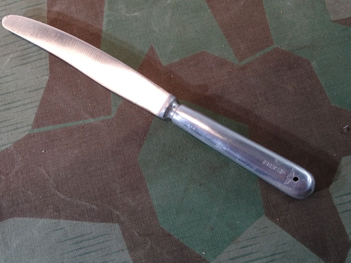 Wehrmachts Messer,  Aluminium,  Hst: FBCM 1942, WH Adler Stemplung.