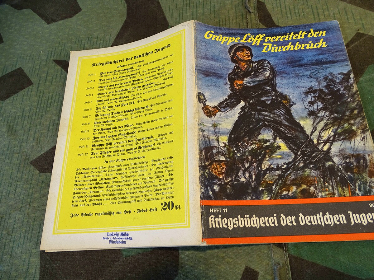 Kriegsbücherei der deutschen Jugend, Heft  11, Gruppe Löff vereitelt den Durchbruch, Flieger und Infanterie in gemeinsamer Front. 