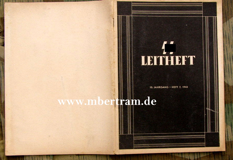 Reichsführer SS: SS Leitheft, 10 Jhg.1944, Heft 7, Sagen...