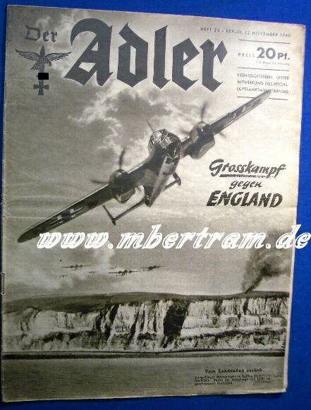 Der Adler, Truppenzeitschrift der Luftwaffe. Heft 23, 12.11.40