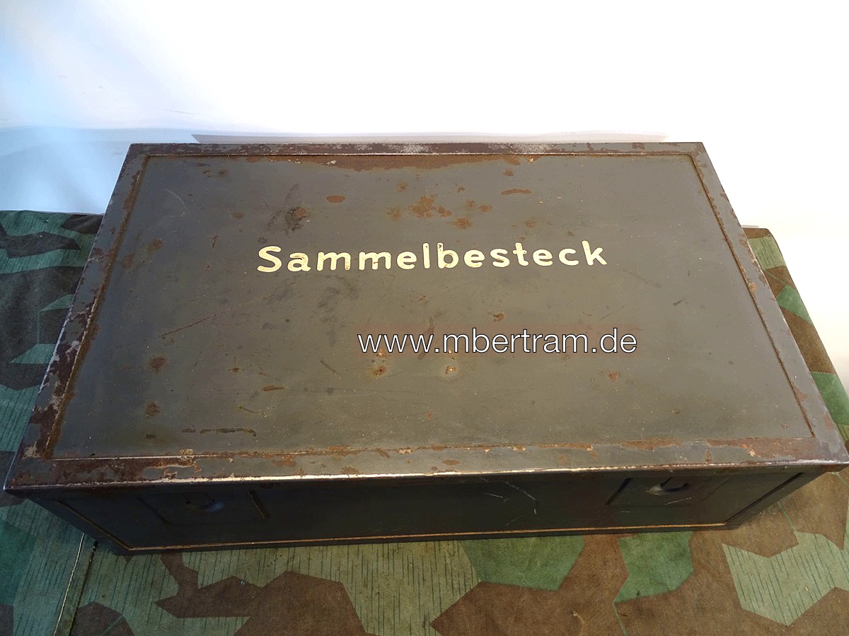 20685-22 Wehrmacht Luftwaffe OP Kiste " Sammelbesteck" LW- Fallsch. Laz. 21 1944",
