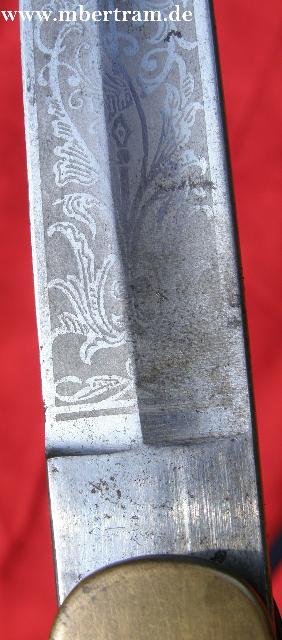 10384-16 Infanterie Offizierssäbel, Löwenkopfgriff, gekreuzte Säbel
