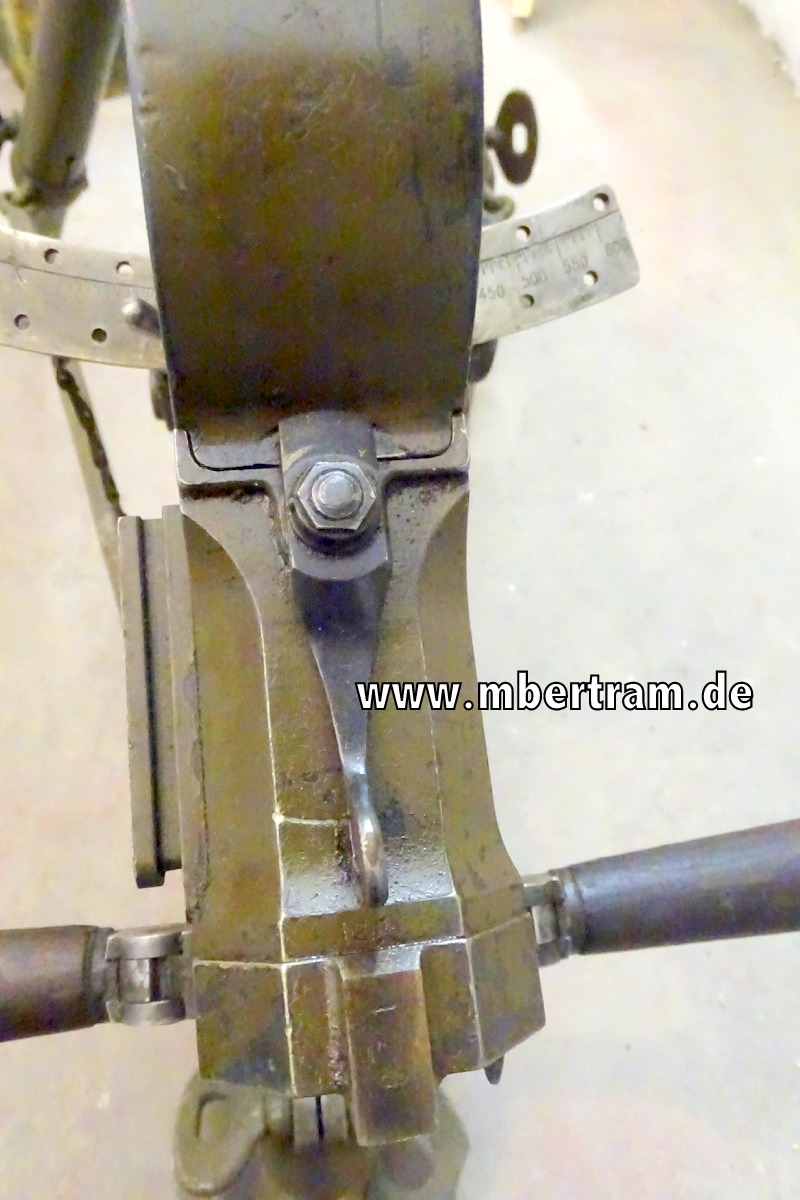 13015-34 Deko MG Schwarzlose 07/12, 1. Weltkrieg mit Lader und 2 Gurtkästen, Selten !