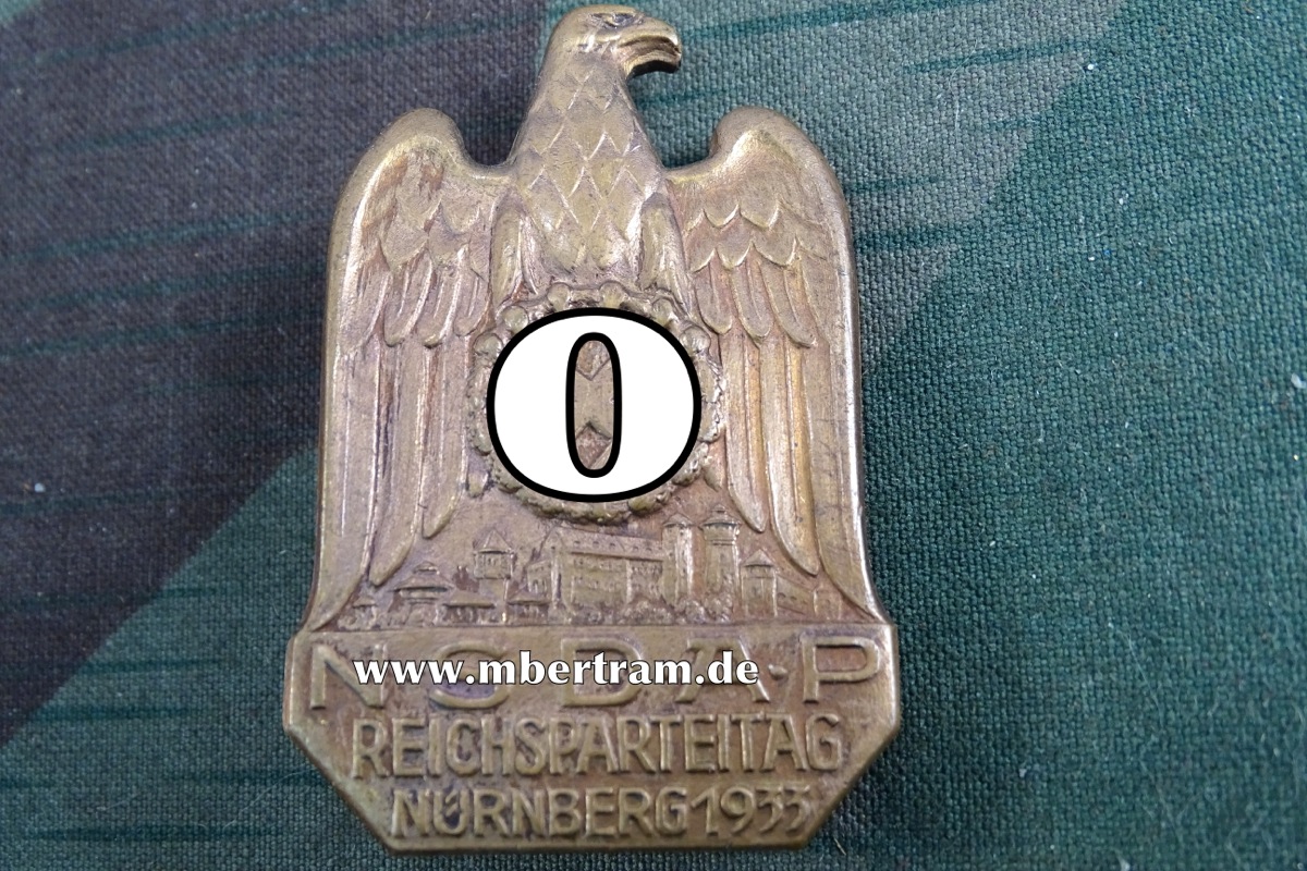 Treffabzeichen/ Tagungsabzeichen: "NSDAP Reichsparteitag Nürnberg 1933"