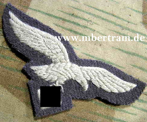 Replik: Mützenadler Luftwaffe, matt gestickt, Mannschaften