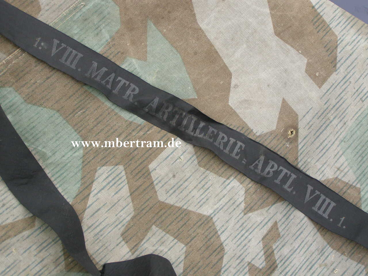 1. WK Mützenband "1.VIII Matr. Artillerie=Abt.VIII .1.