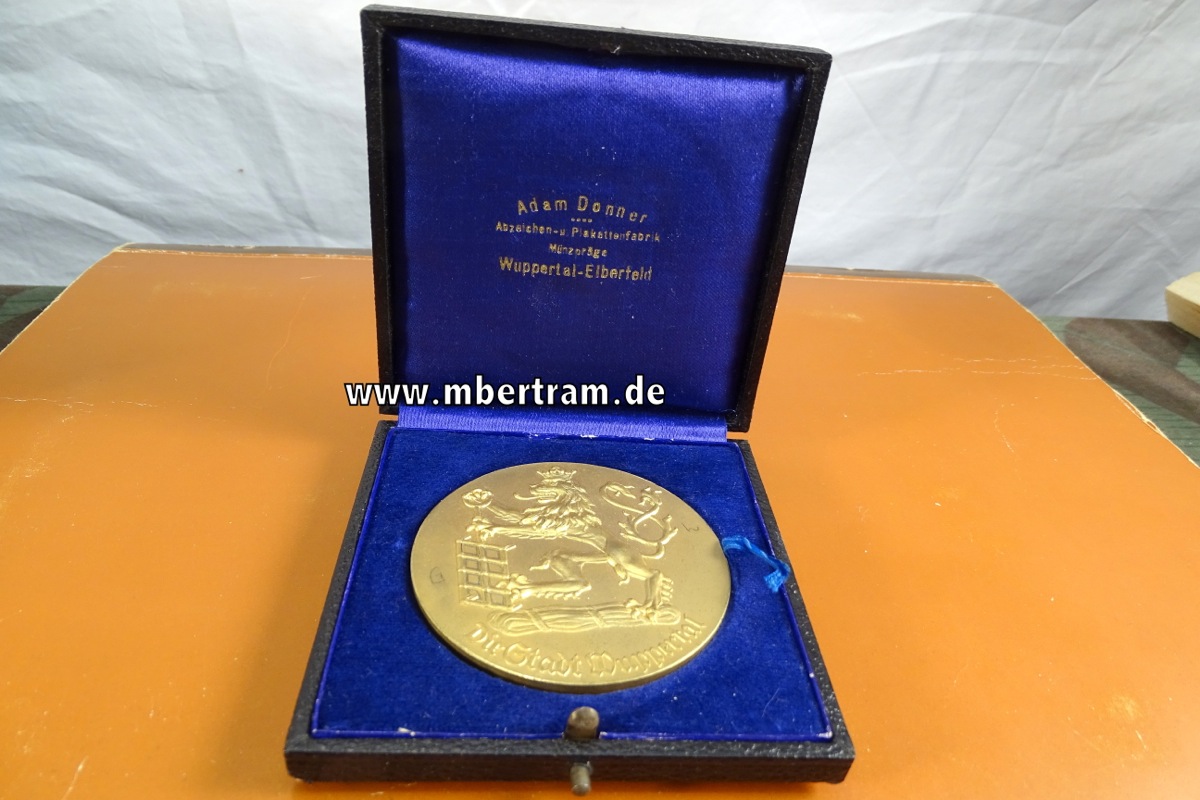 Medaille mit Schatulle, Wuppertal - Für eine gute sportliche Leistung 1938
