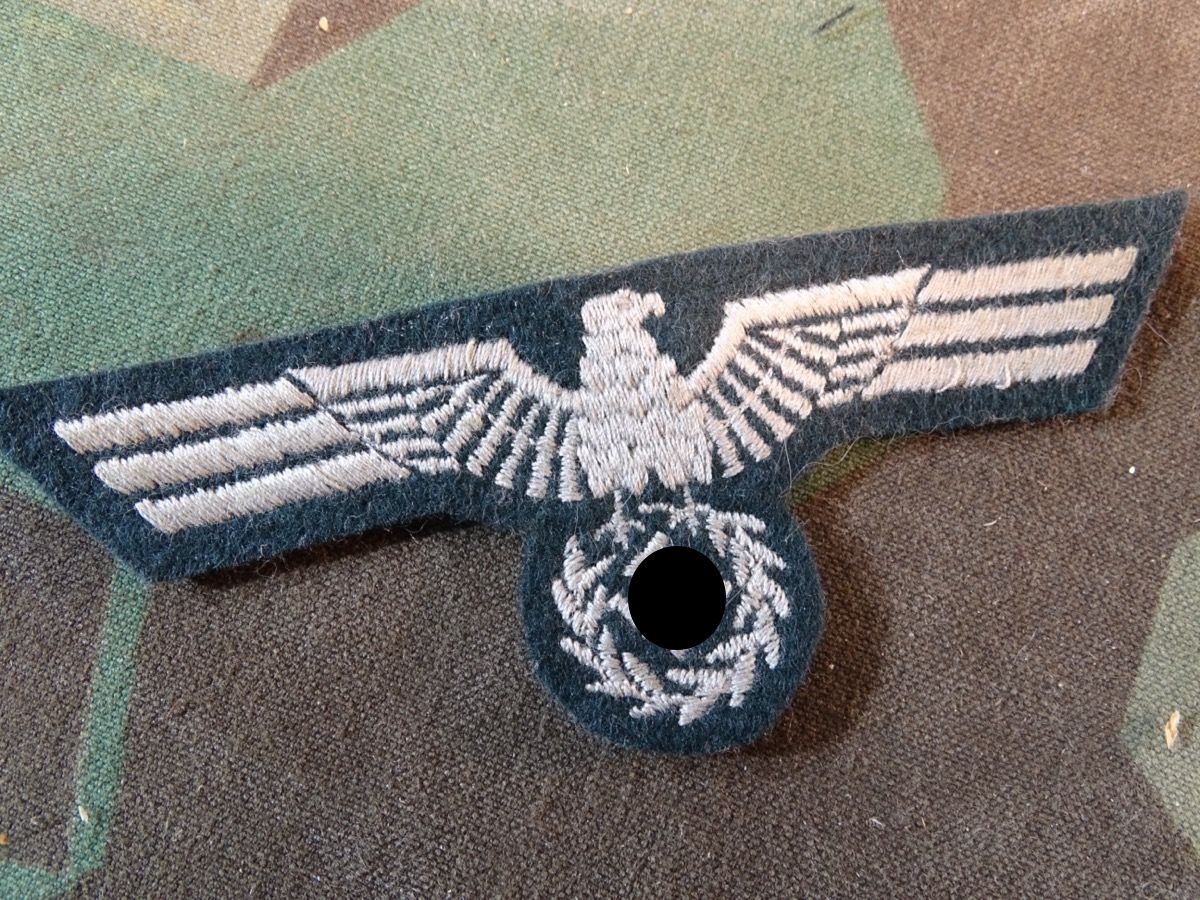 gestickter Brustadler für M 36 Feldblusen der Wehrmacht 