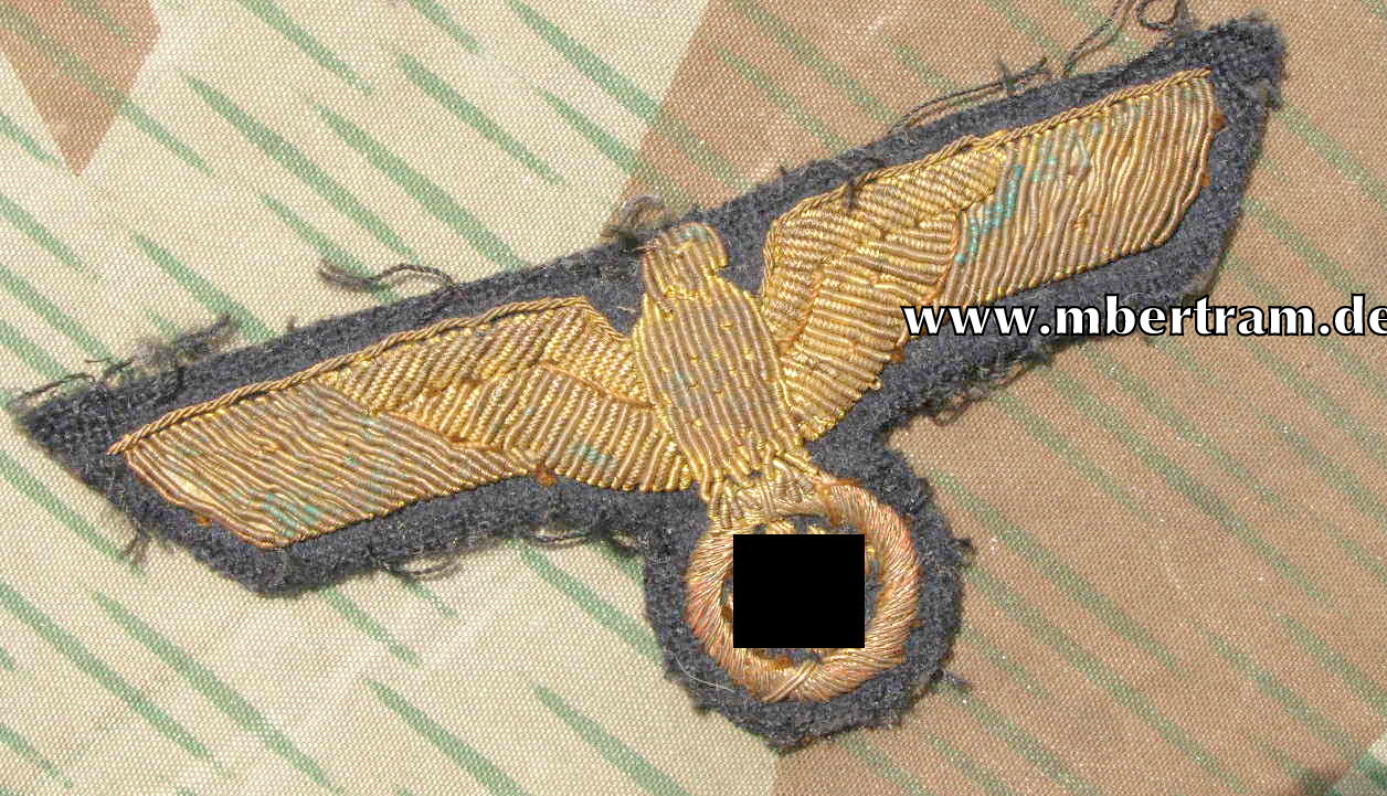 Kriegsmarine Brustadler Offiziere, Metallfaden handgestickt