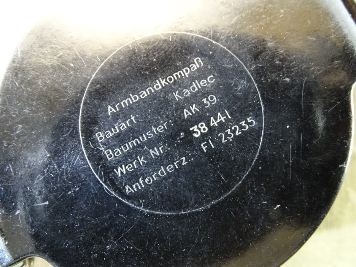 Luftwaffe Armbandkompass AK 39, " FL Nummer 23235,  Funktionsfähig