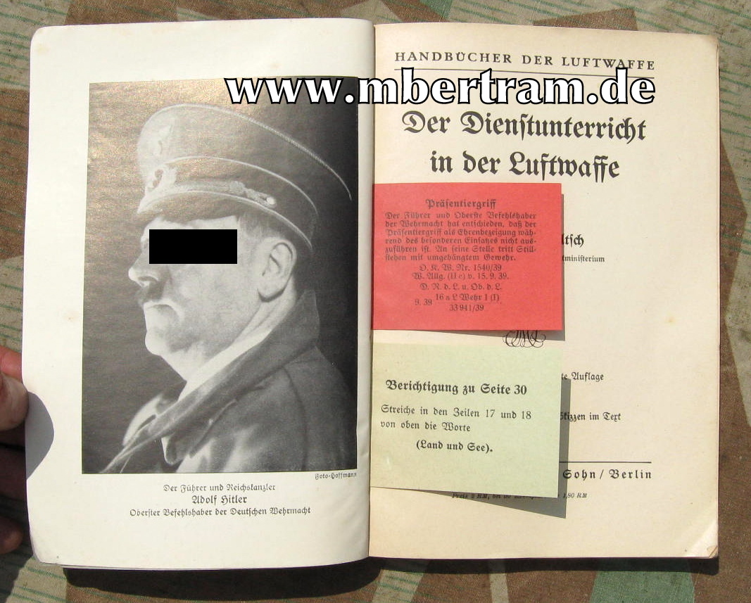 13000-3564c5fd2b9fb0 Der Dienstunterricht in der Luftwaffe 1940, 282 S. ca. 250 Abb