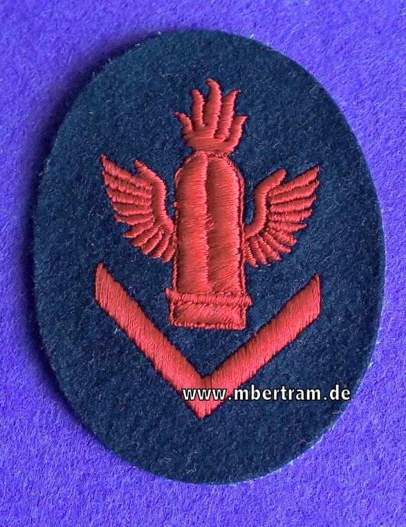 Ärmelabzeichen KM: Geschützführer 1. Klasse, Matrosendivision