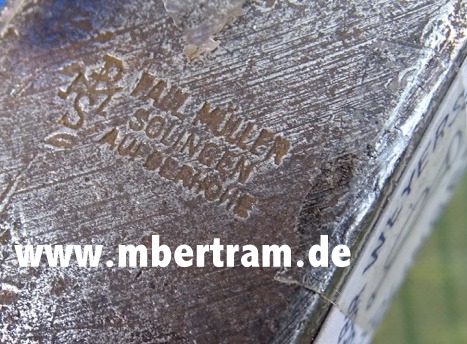 Hersteller Prägestempel der Blankwaffen Firma " Gebr. Weyersberg Solngen"