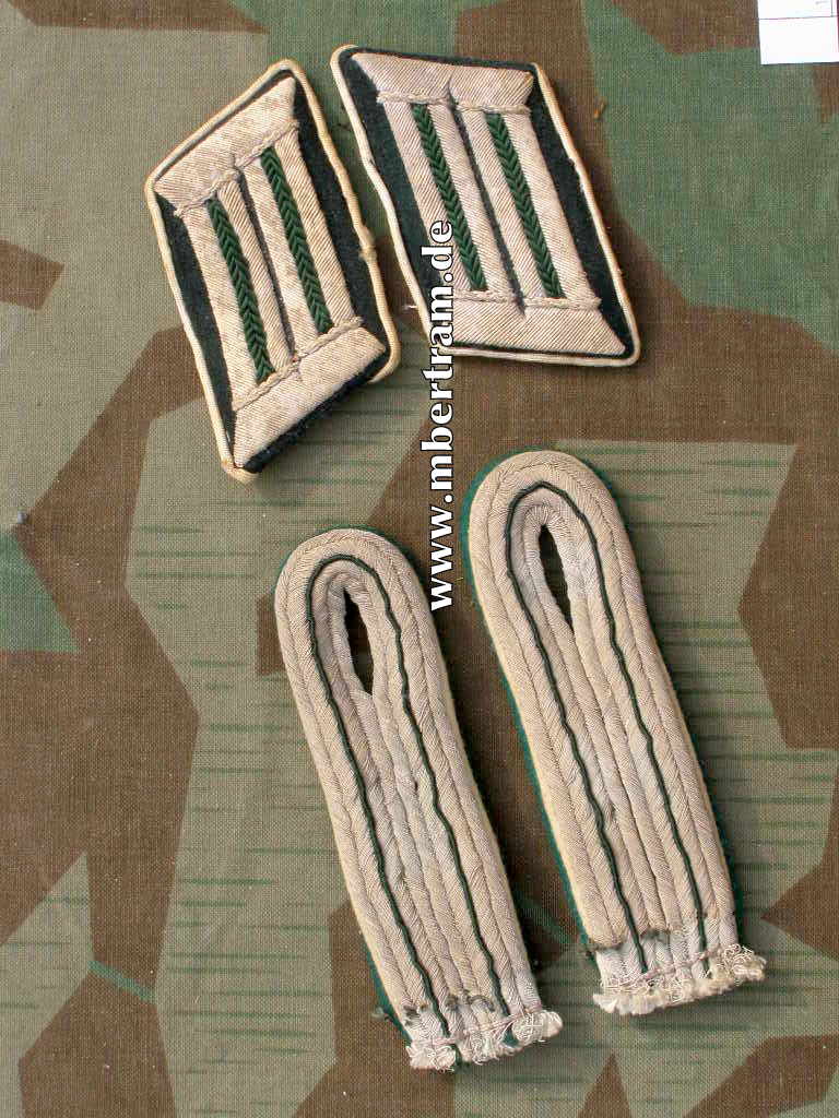 Paar Schulterklappen, Kragenspiegel, Zahlmeister Wehrmacht