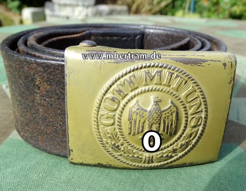 WH Heer, Eisen Koppelschloss B&N 41 mit passendem Koppelriemen