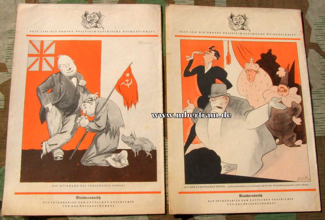 11148-5 9 Ausgaben, Satireheft " Kladderadatsch" 1 9 4 1