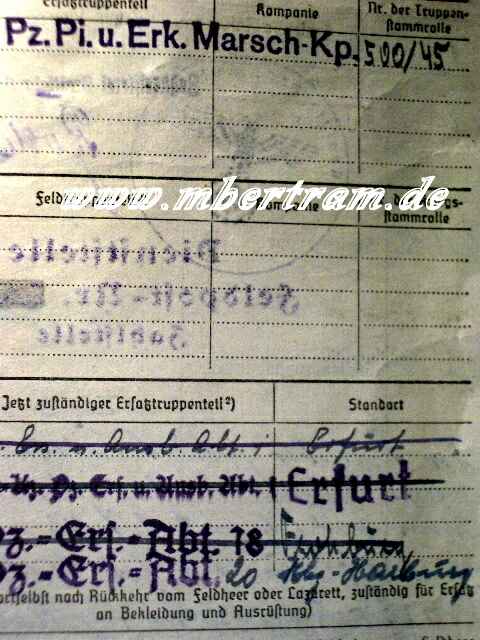 1005-17 Dokumente Pz.- Bergezug: Soldbuch, Verleihungs Urkunden