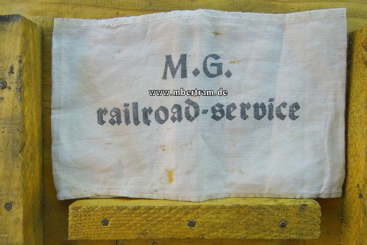 Armbinde " Military Gouvernment Railroad Service ", um 1946