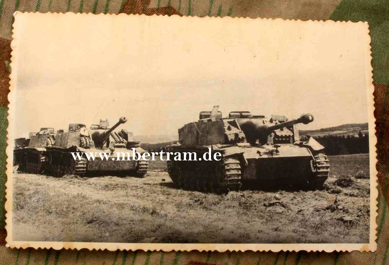 Postkarten Foto - deutsche Sturmgeschütze in Russland