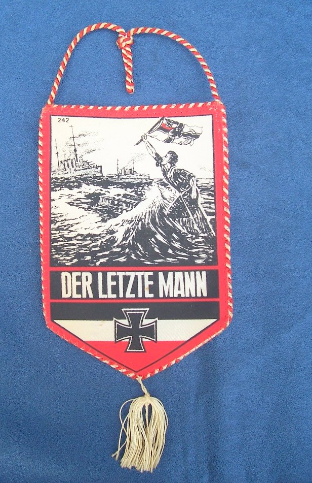 Kriegsmarine Kriegerverein Wimpel"Der letzte Mann"
