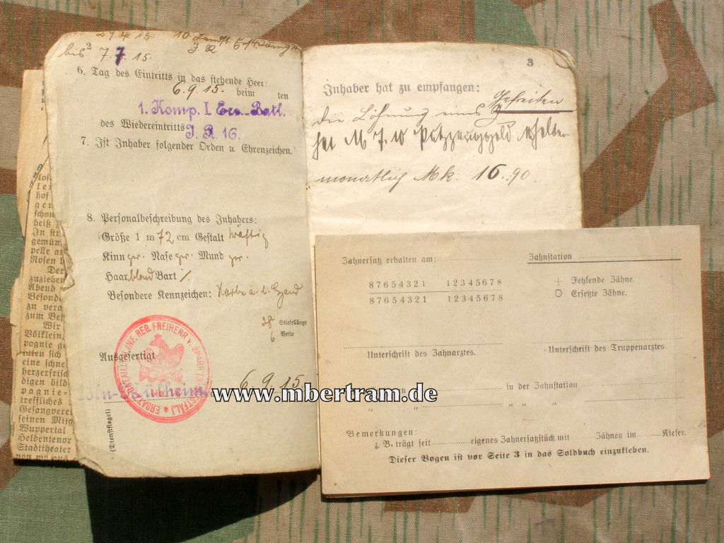 12835-34 Dokumenten- u. Fotokonvolut, 1.WK, Armierungs Bataillon
