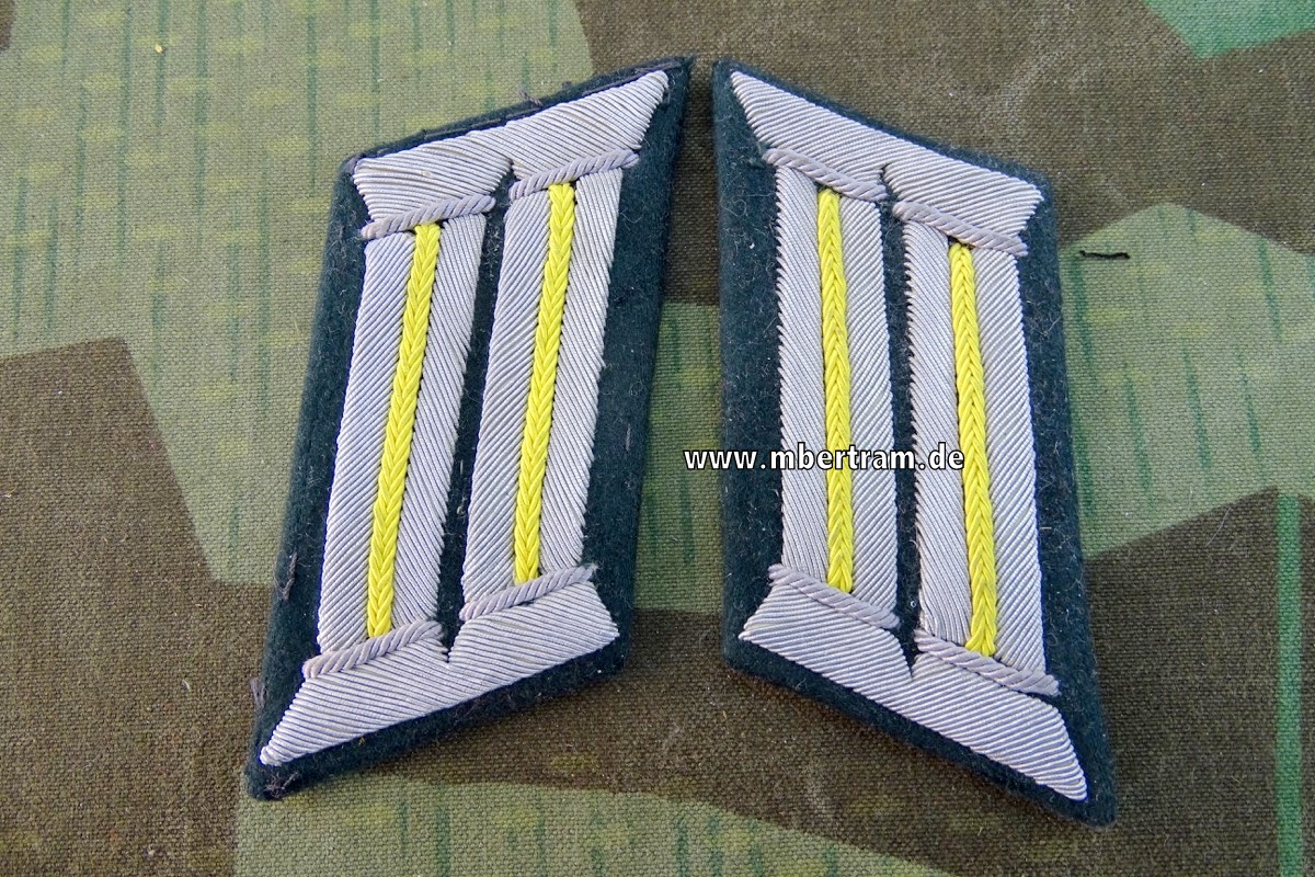 Wehrmacht Heer Paar Kragenspiegel für Offiziere Nachrichtentruppe