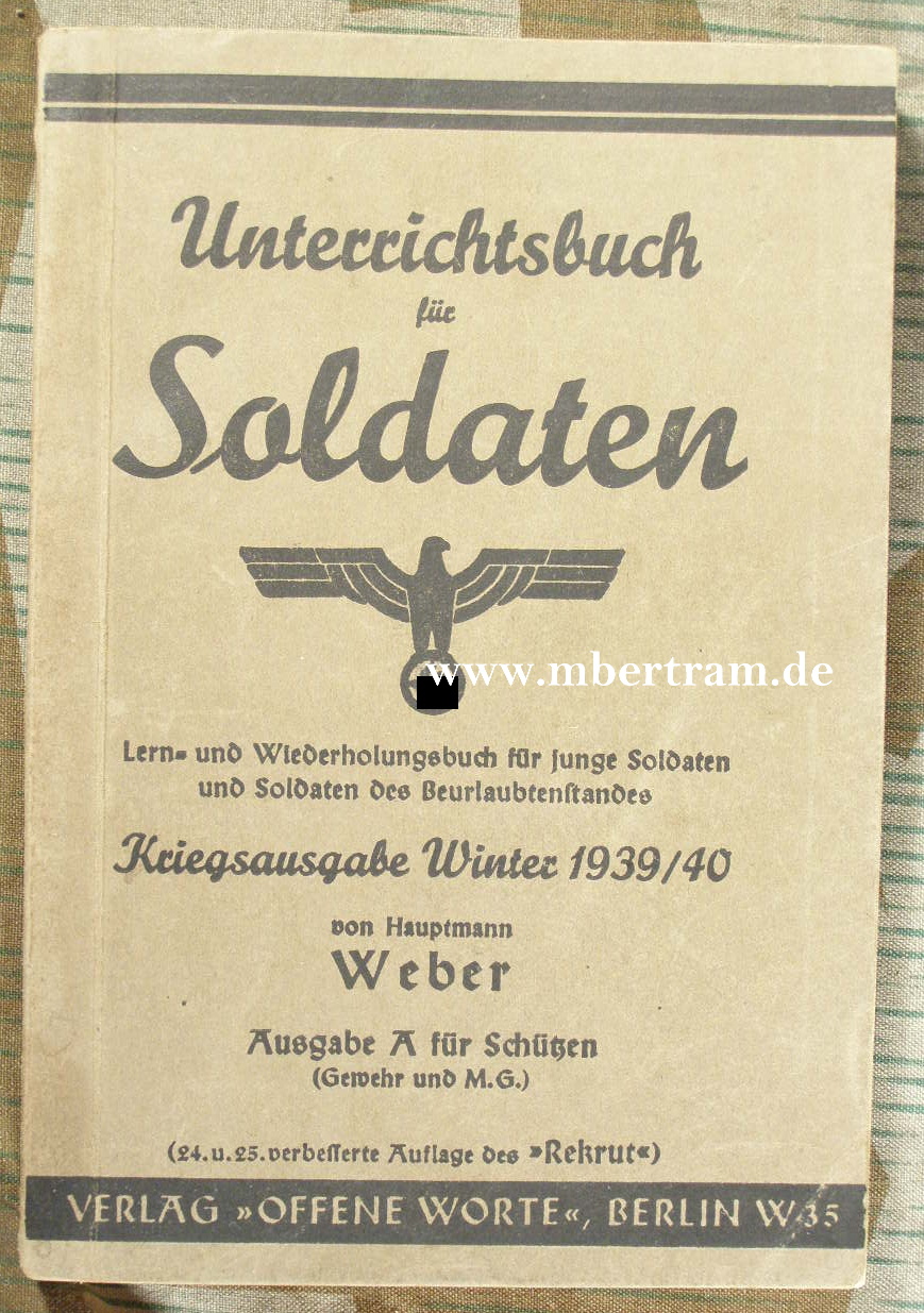 Dienstanweisung: Unterrichtsbuch für Soldaten 1939/40