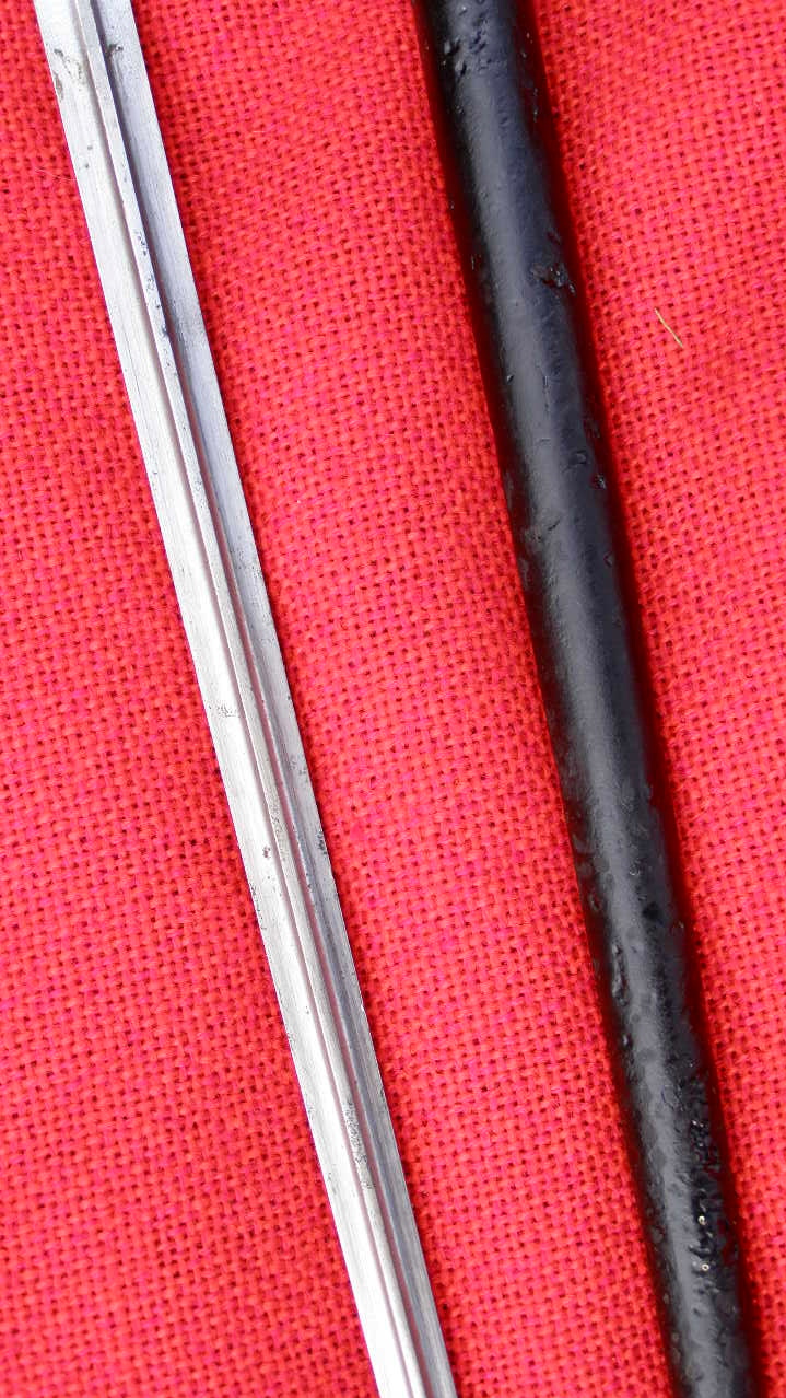 10344-3 Lebel Bajonett M 86 , 1. Mod., Neusilbergriff, mit Scheide