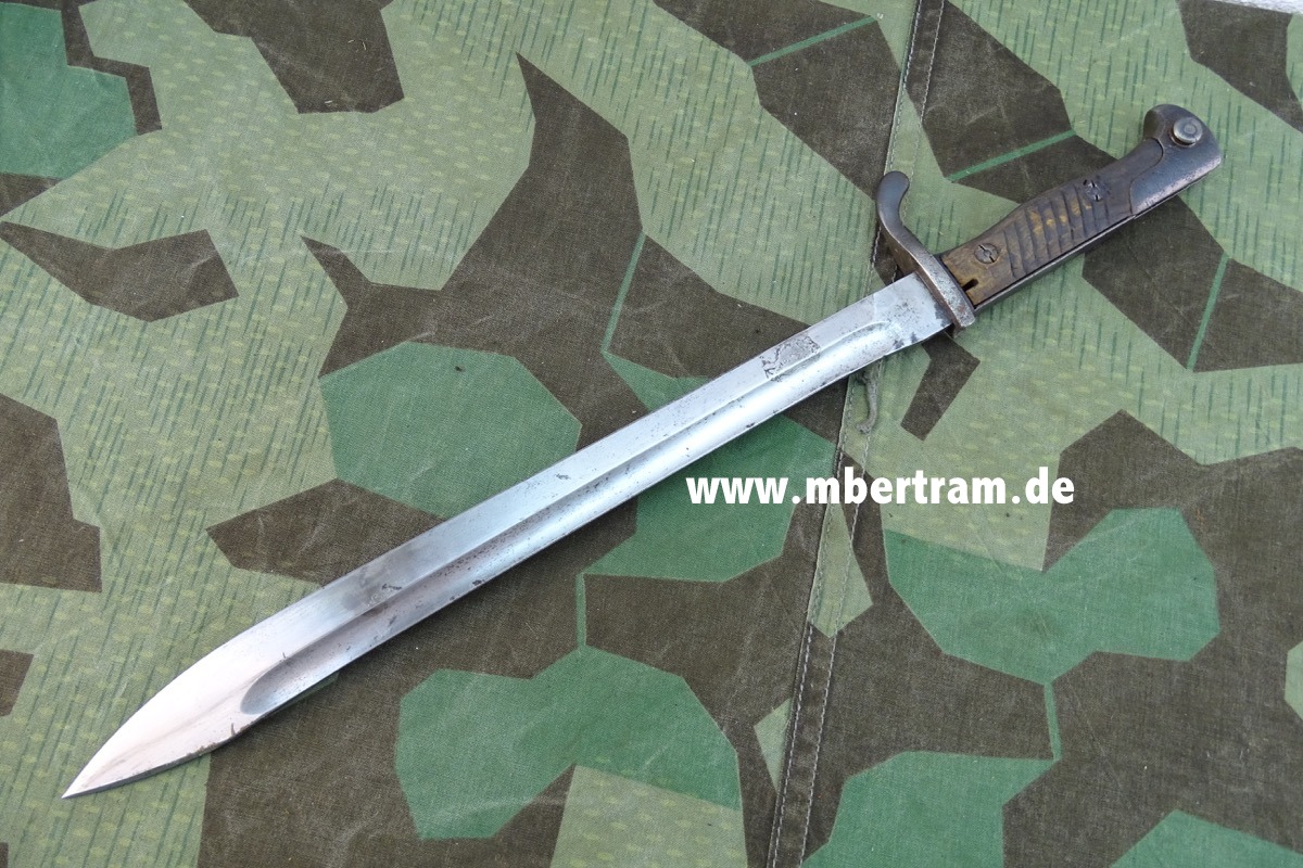 1.WK Bajonett Mod. 98/05 n.A. entfernte Säge: "C.G. Haenel Suhl 1915", o. Scheide