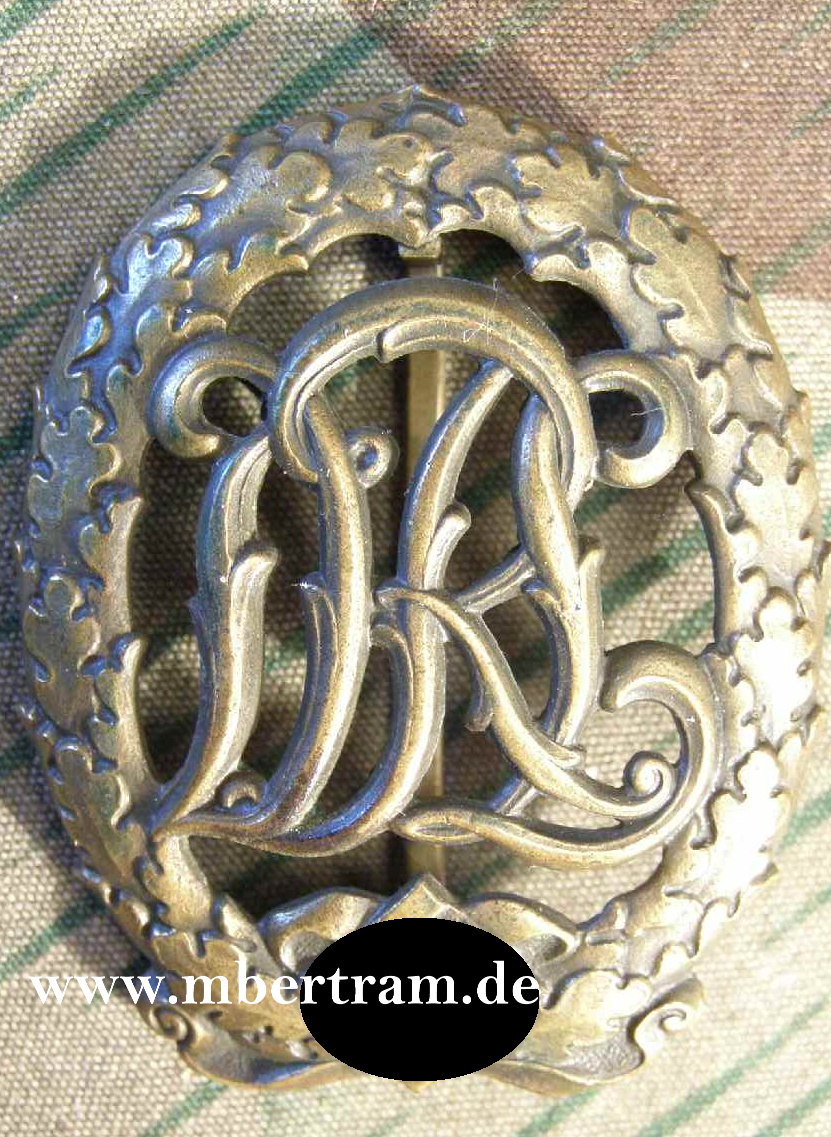 REICHSSPORTABZEICHEN DRL IN BRONCE, BUNTMETALL, HK