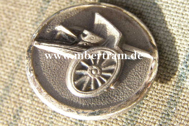 Einzel Manschettenknopf Artillerie Offizier mit Feldgeschütz