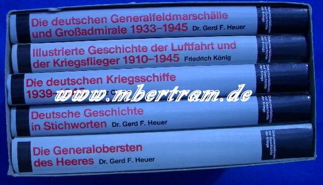 Dokumentation zur Geschichte der Kriege 1910-45. 5 Bände