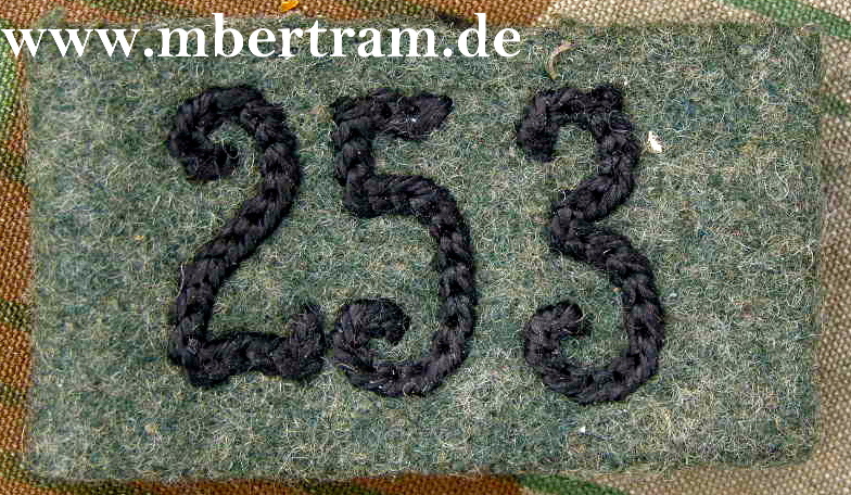 Einzel Schulterklappenaufschub Pionier Rgt. 253