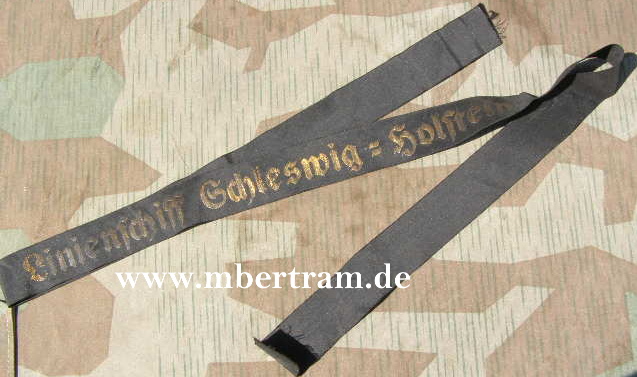 Mützenband Kriegsmarine "Linienschiff Schleswig Holstein "